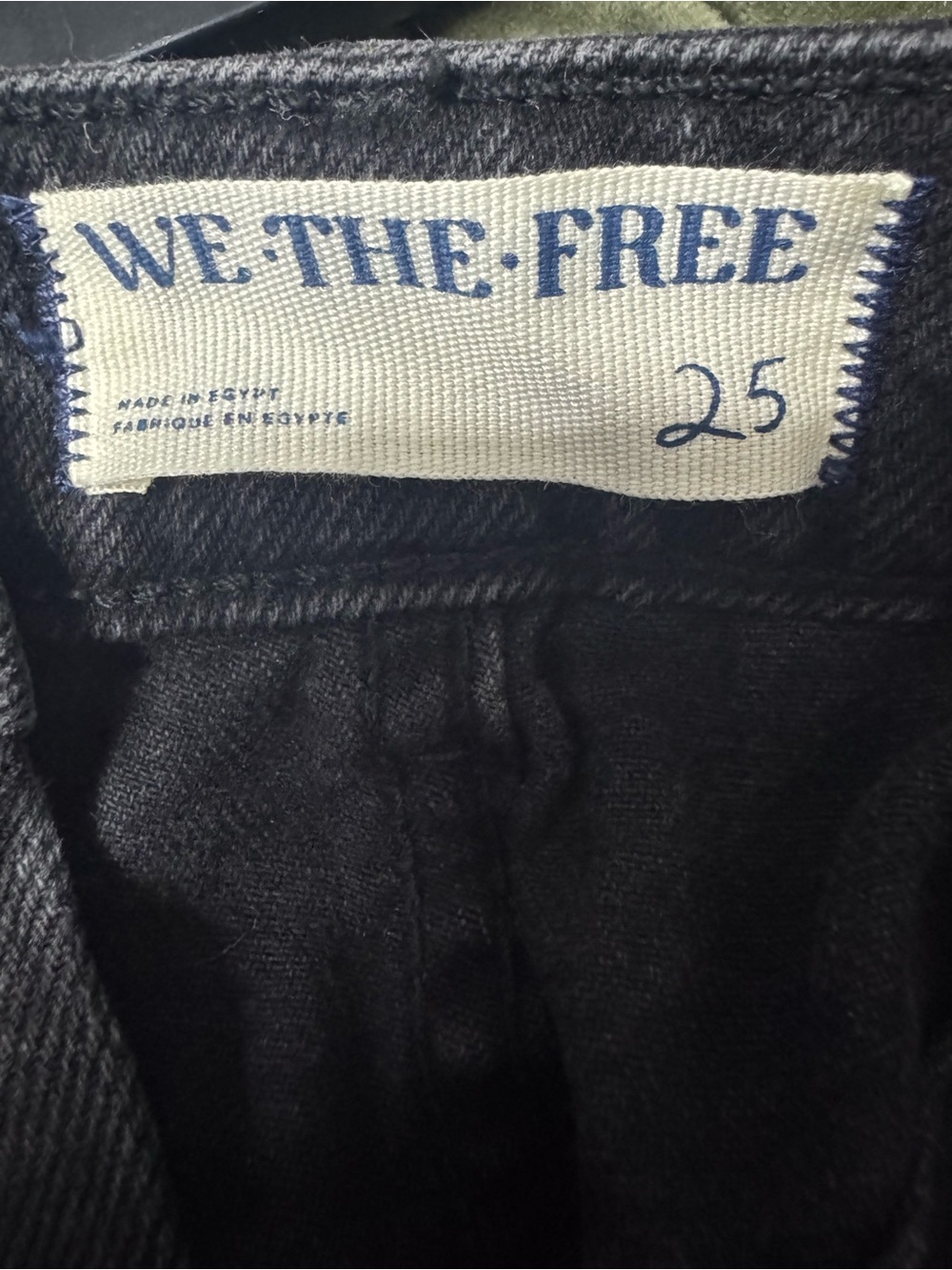 We The Free Black High-Rise Denim Jean skirt